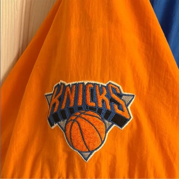 Vintage Apex One X NBA X New York Knicks Blue Orange Windbreaker